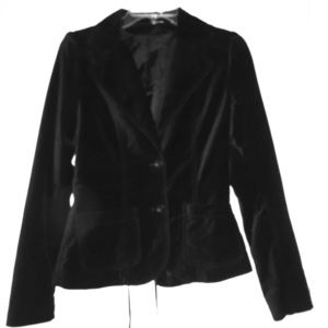 Velvet Blazer with corset lace up detail
