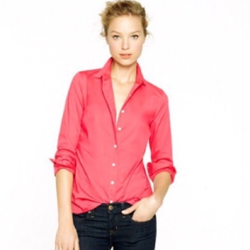 J. Crew Coral Button Up Shirt