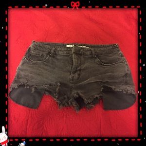 Mossimo Black High Rise Cutoff Denim Shorts