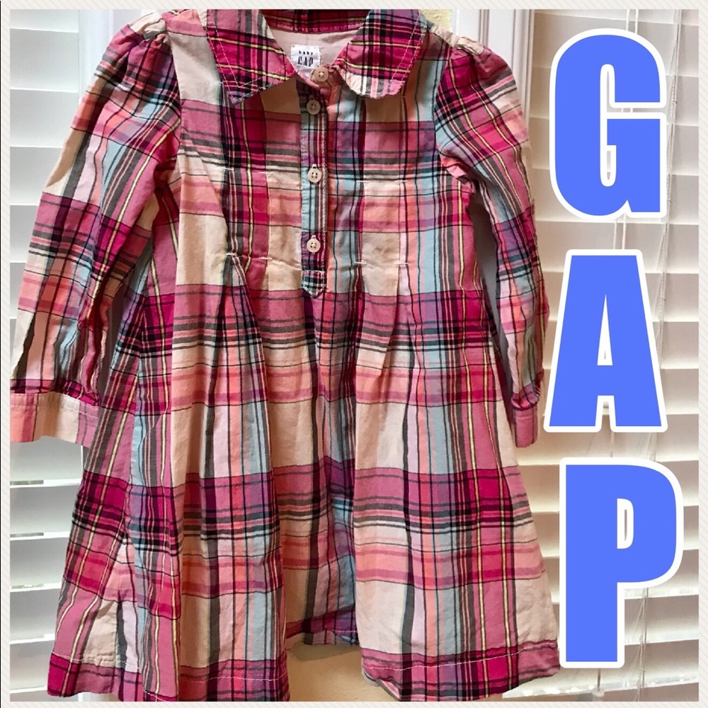 🌈 GAP lined dress size 3 plaid 🌈