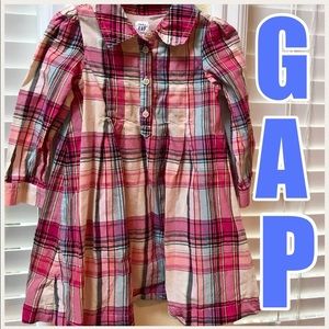 🌈 GAP lined dress size 3 plaid 🌈
