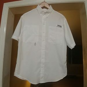 NWOT Mens XS Columbia White PFG shirt