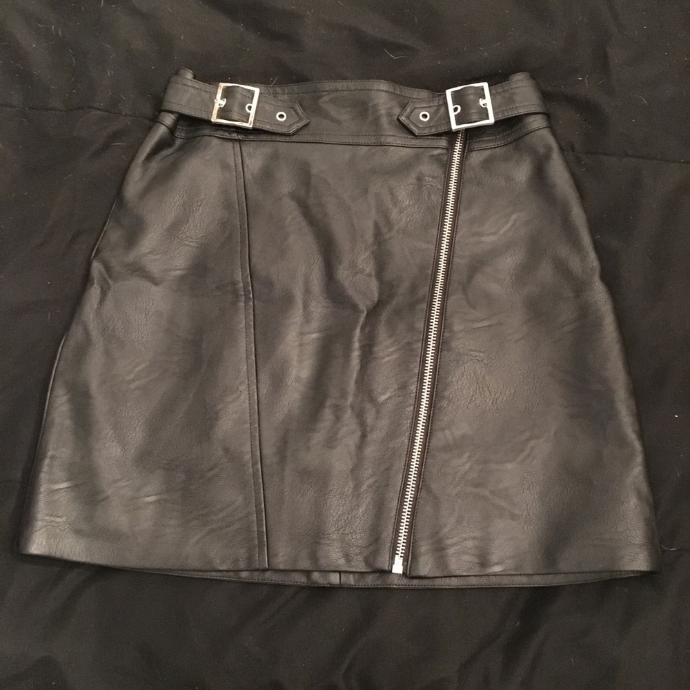 Topshop faux leather skirt