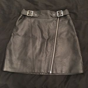 Topshop faux leather skirt