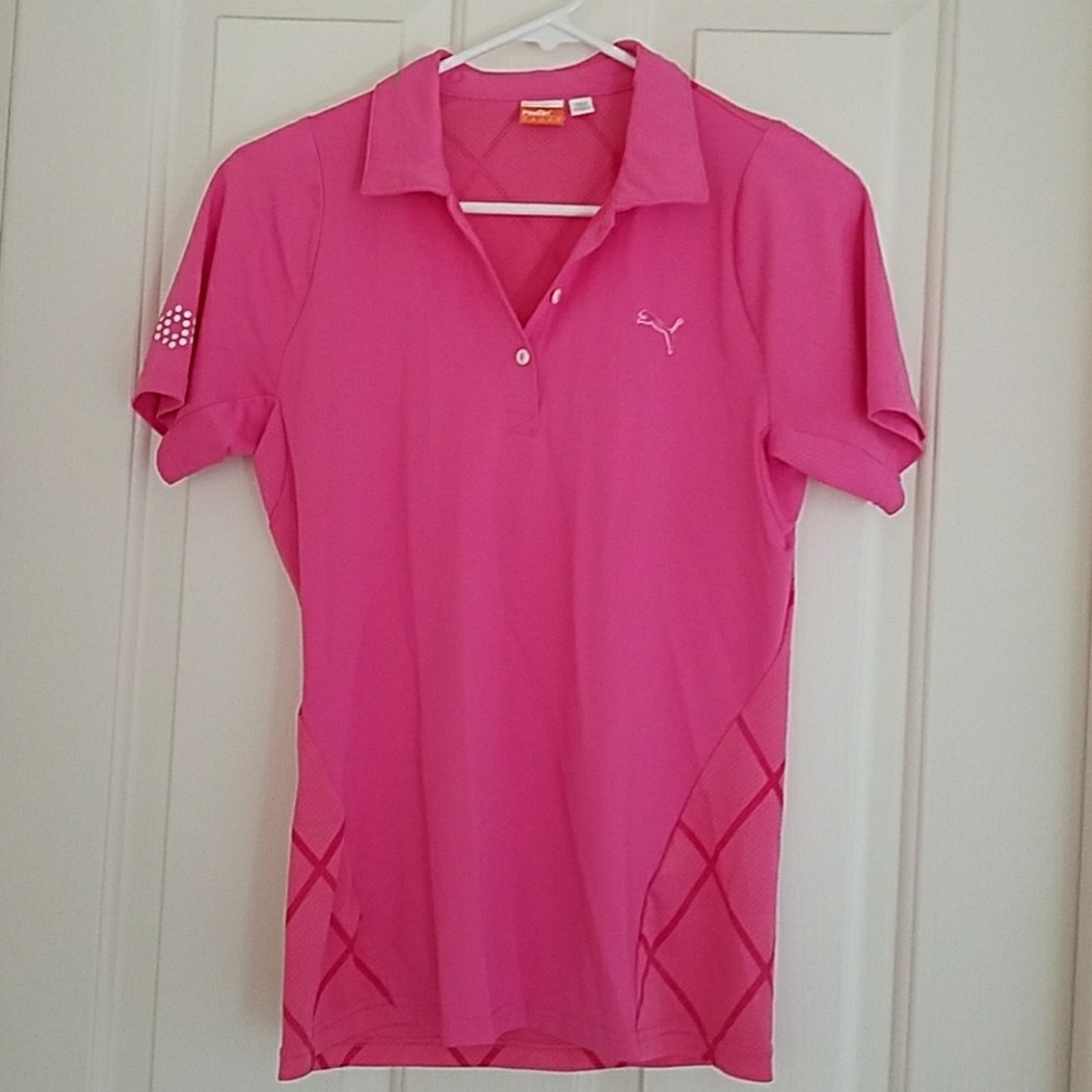 Pink Puma Polo Shirt