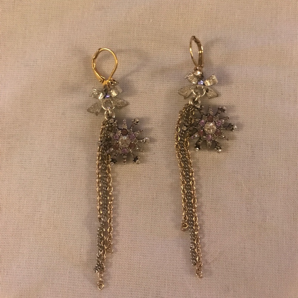 Vintage Betsey Johnson "Snowflake" Earrings