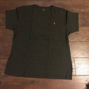Polo XL Grey Green Scoop Neck Shirt