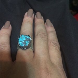 Rustic Handmade Turquoise Ring