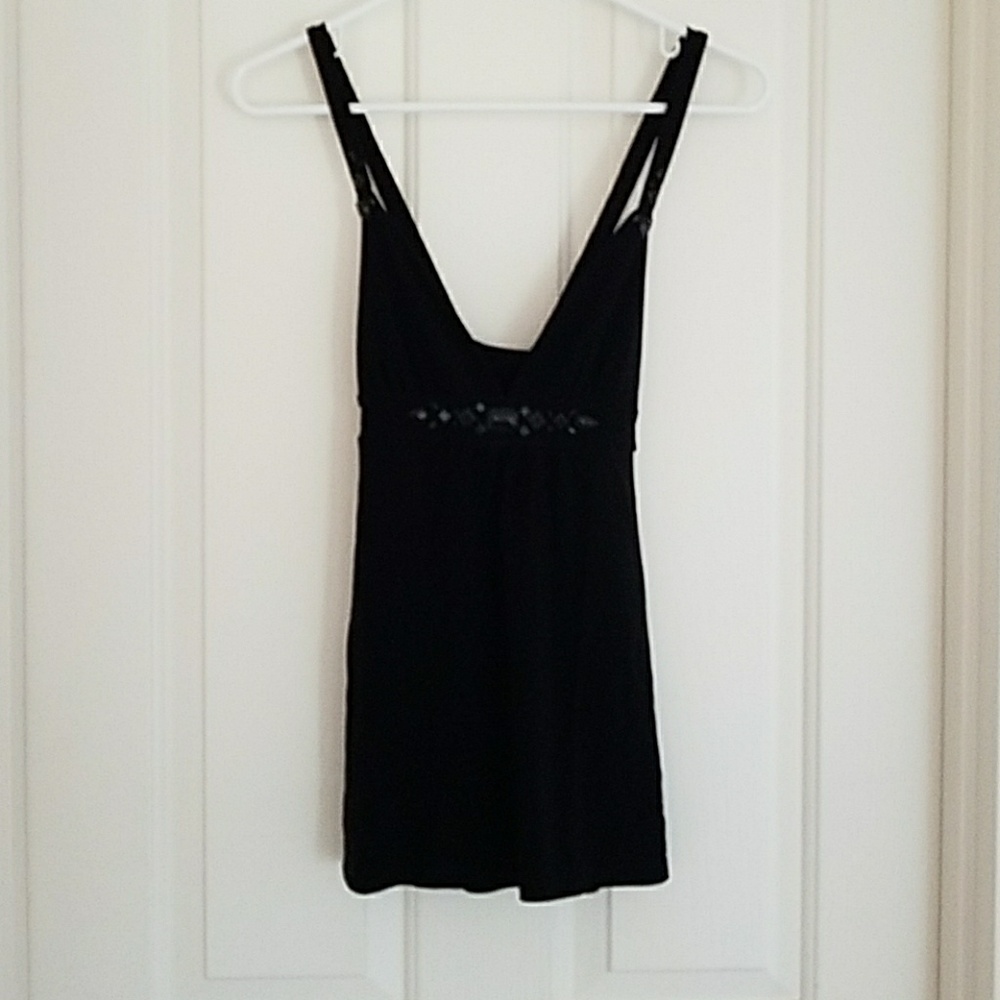 Black Guess Black Stone Top
