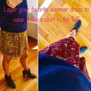 Summer dress into favorite fall skirt ??!!