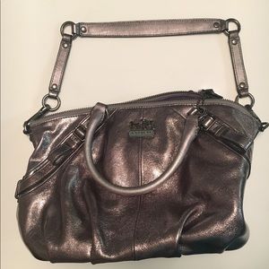 COACH METALLIC Leather MADISON SOPHIA Satchel Bag