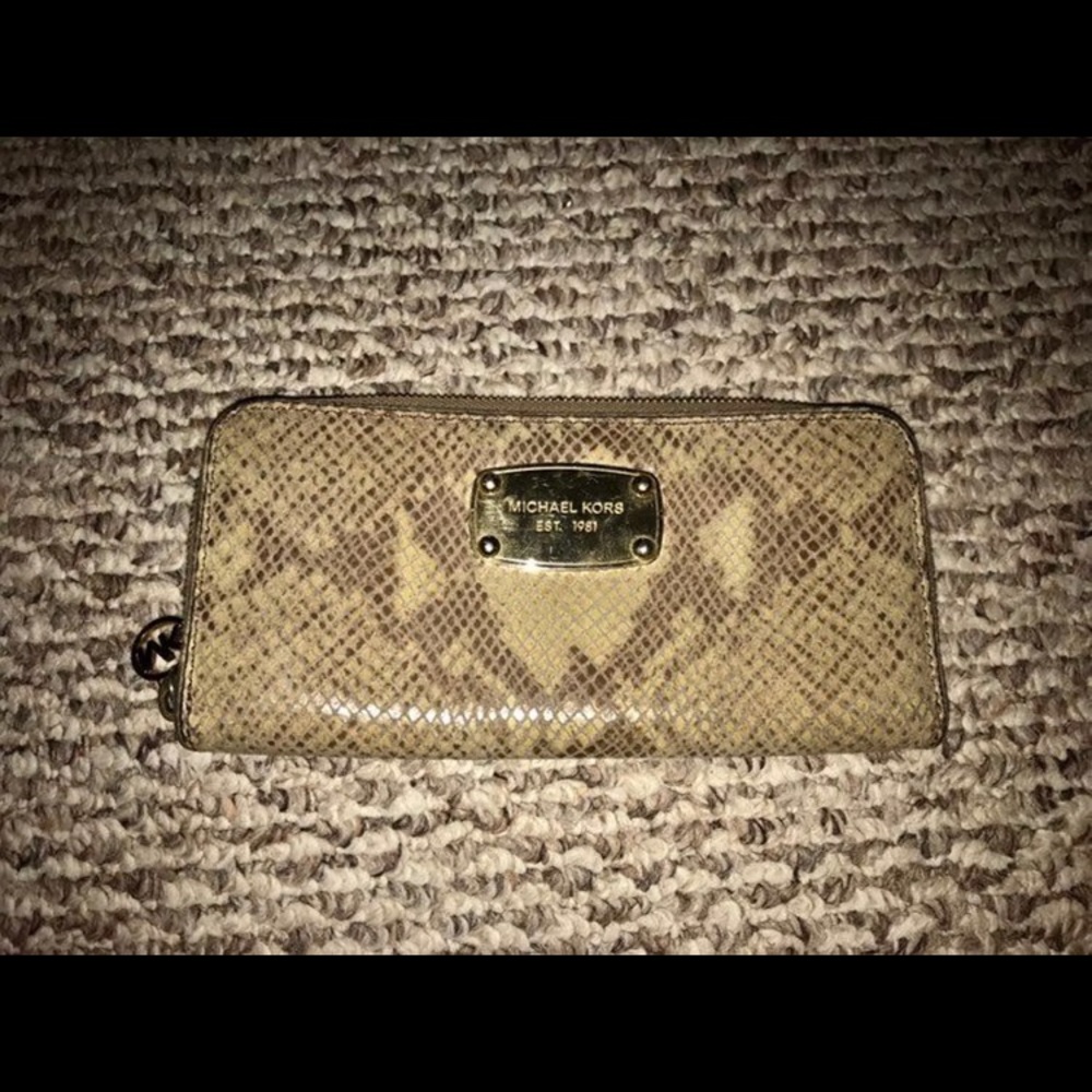Authentic Michael Kors snakeskin wallet
