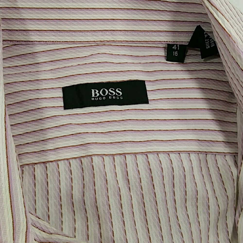 BOSS Men's Stripped Shirt - Picture 3 of 4
