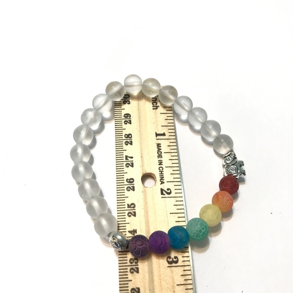NEW 7 Chakra Elephant Yoga Mala Beads Bracelet - Picture 4 of 5