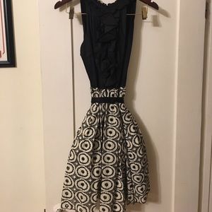 Anthropologie black and white dress