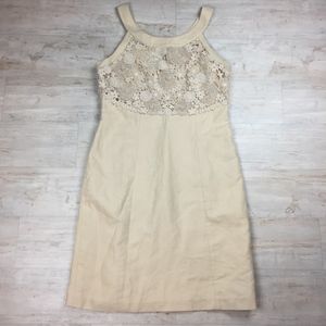 Anthropologie Postmark Cream Crochet Dress 12 Anthropologie Postmark Cream Crochet Dress 12