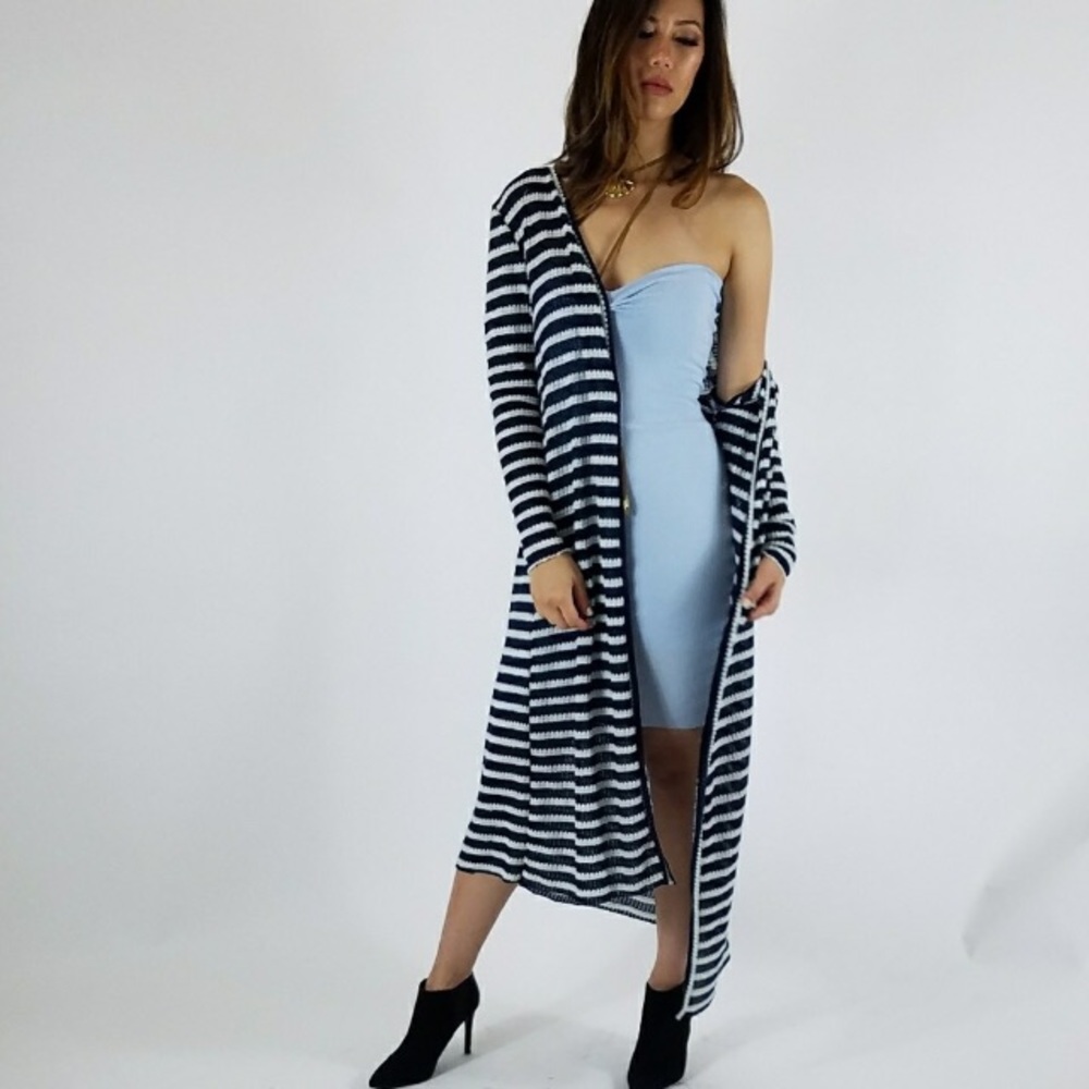 🎉SALE🎉 Navy/White Striped Yucatan Cardigan