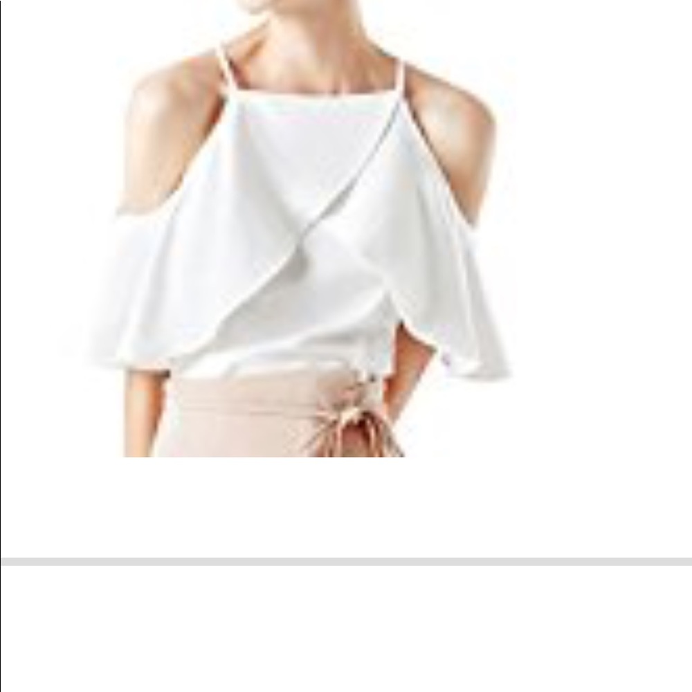 Cold shoulder blouse.