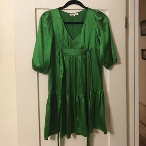 Betsey Johnson Green Silk Dress