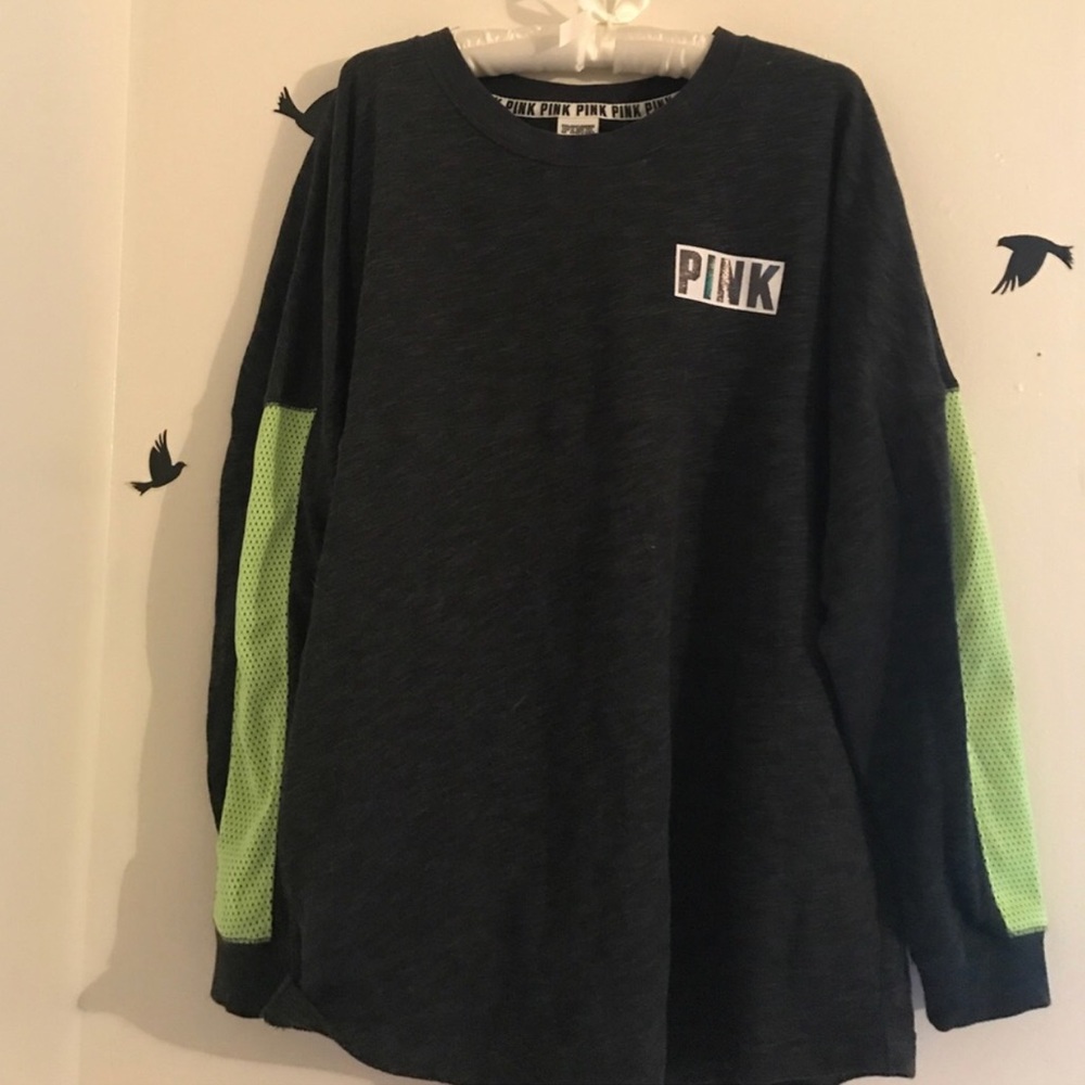 VS Pink Long Sleeve Grey Sweatshirt Top