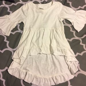 Girls Sz. 5 White Hi-low Top