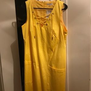 Yellow Calvin Klein Casual/Business Dress