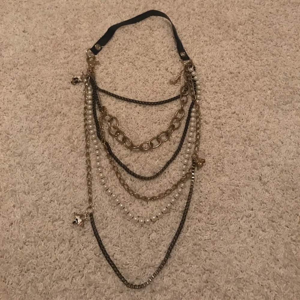 Vintage Betsey Johnson Necklace multi chain