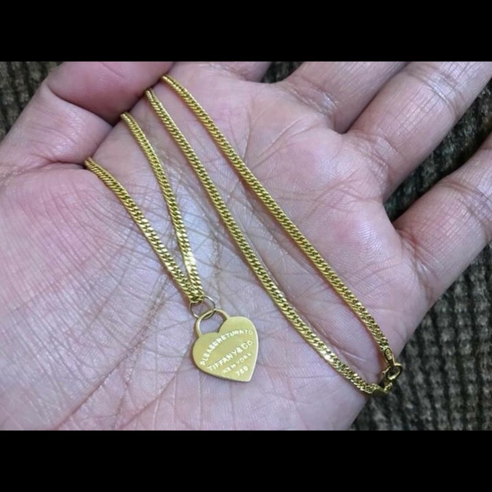 18 k gold tiffany necklace