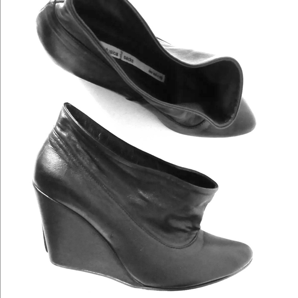 dusica + dusica kotur sacks Ankle Wedge Bootie BLK