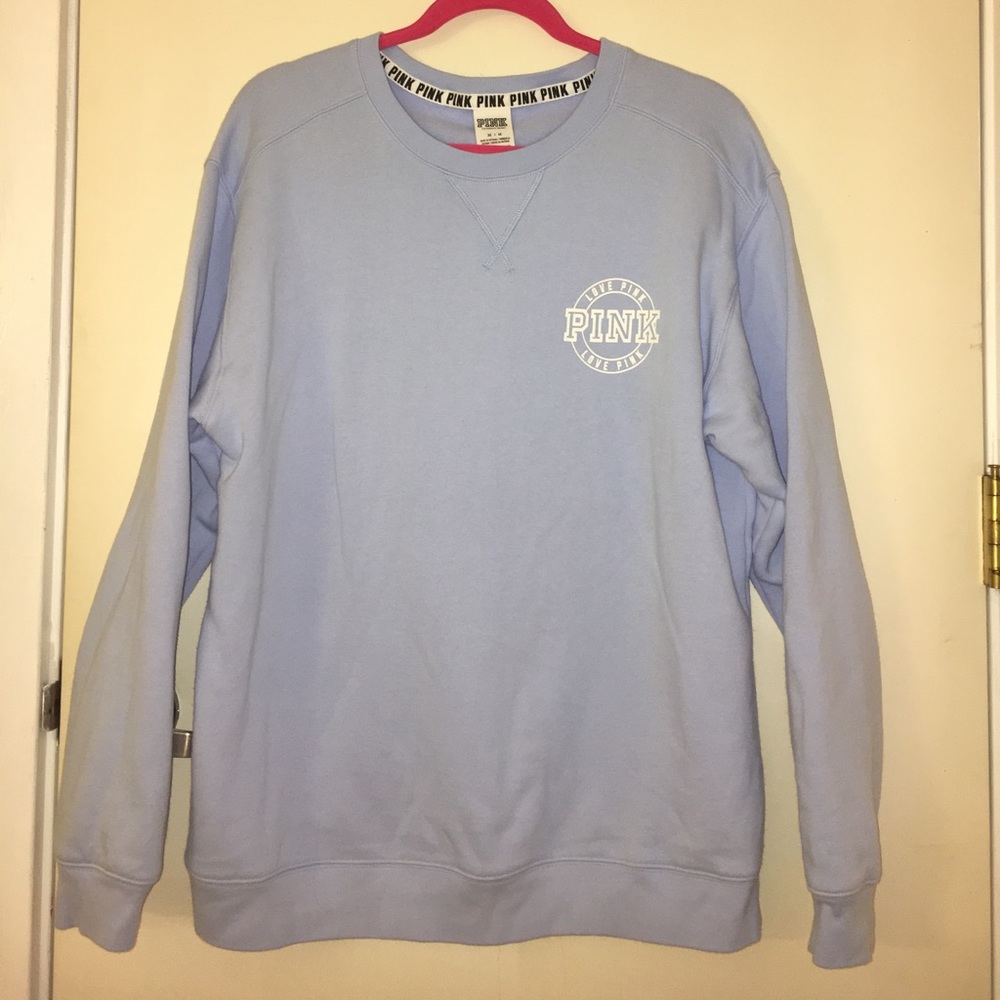 Baby Blue PINK Crew Neck