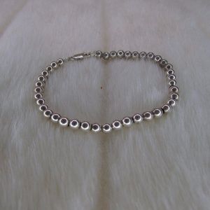 Sterling Silver Bead Bracelet 925