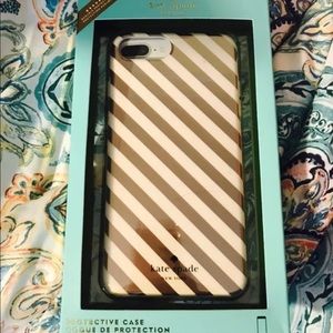Kate spade gold / rose gold phone case iPhone 7+