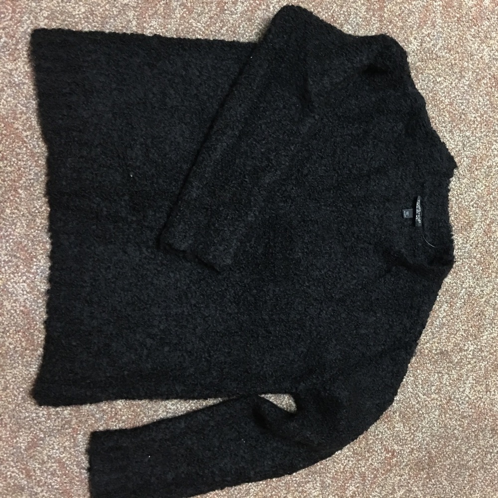 TOPSHOP Fluffy Sweater - Black