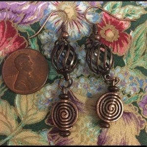 Copper dangle earrings Copper dangle earrings