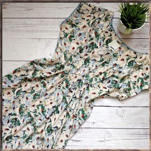 ANTHROPOLOGIE ODILLE Junebug Flutter silk dress, M ANTHROPOLOGIE ODILLE Junebug Flutter silk dress, M
