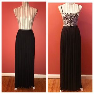 Double High Split Black Maxi Skirt Double High Split Black Maxi Skirt