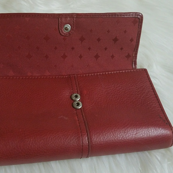 FOSSIL diagonal stripe keyhole check wallet - Picture 3 of 8