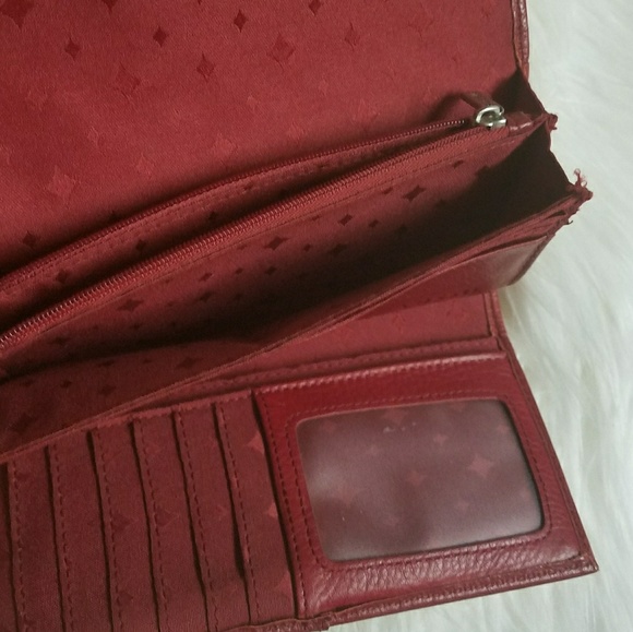 FOSSIL diagonal stripe keyhole check wallet - Picture 4 of 8