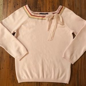 The Limited⚜️Blush 3/4 Sleeve Sweater w/Ribbon 🎀