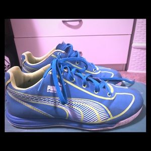 Blue puma sneakers