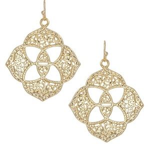 Kendra Scott Gold Dawn Medallion Dangle Earrings Kendra Scott Gold Dawn Medallion Dangle Earrings