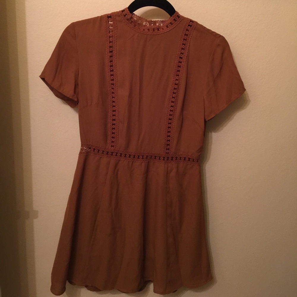 Brown mini dress
