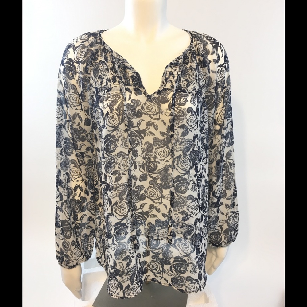 Gibson women’s floral print blouse size M