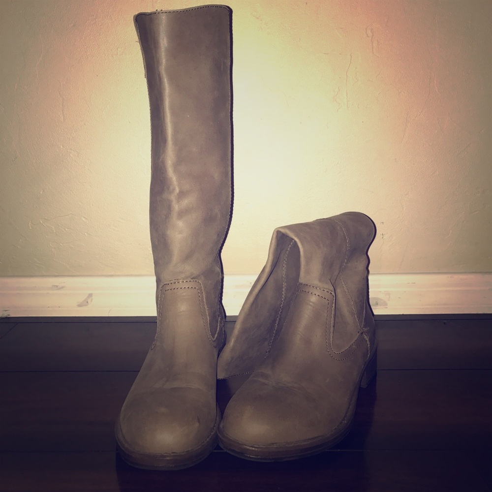 Gray  Boots