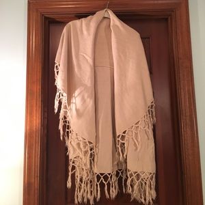 Fringe Fold Over Kimono Cardigan