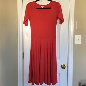 Solid Red LuLaRoe Nicole Dress