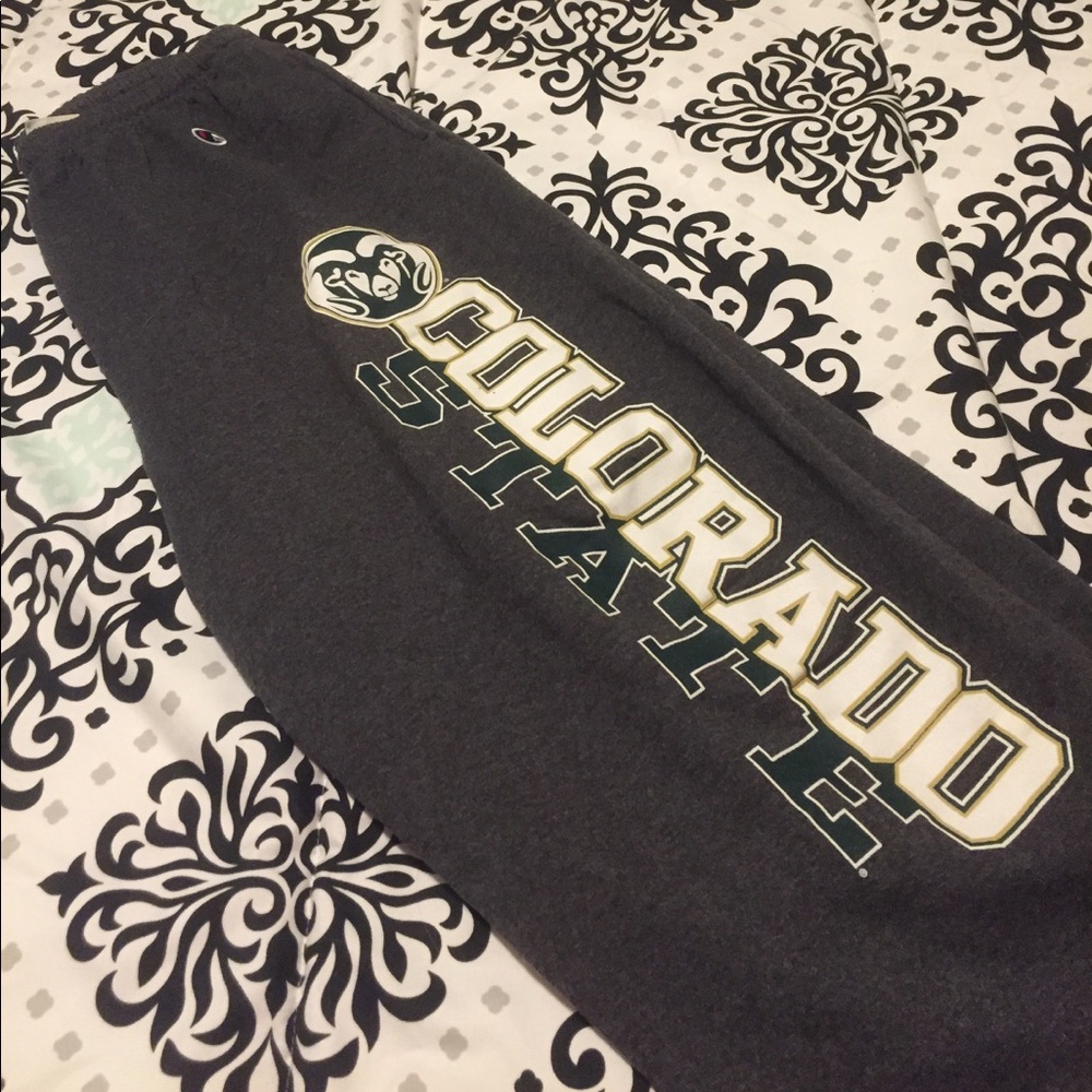 Colorado State University gray sweatpants