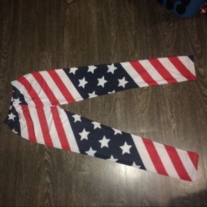 Size Small and medium patriotic flag leggings USA Size Small and medium patriotic flag leggings USA