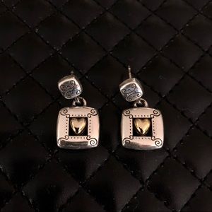 Brighton Gold & Silver Heart earrings Brighton Gold & Silver Heart earrings