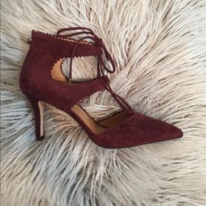 BRAND NEW Arturo Chang Lace Up Maroon Pump Size 8